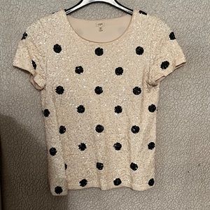 Sequin polka dot top